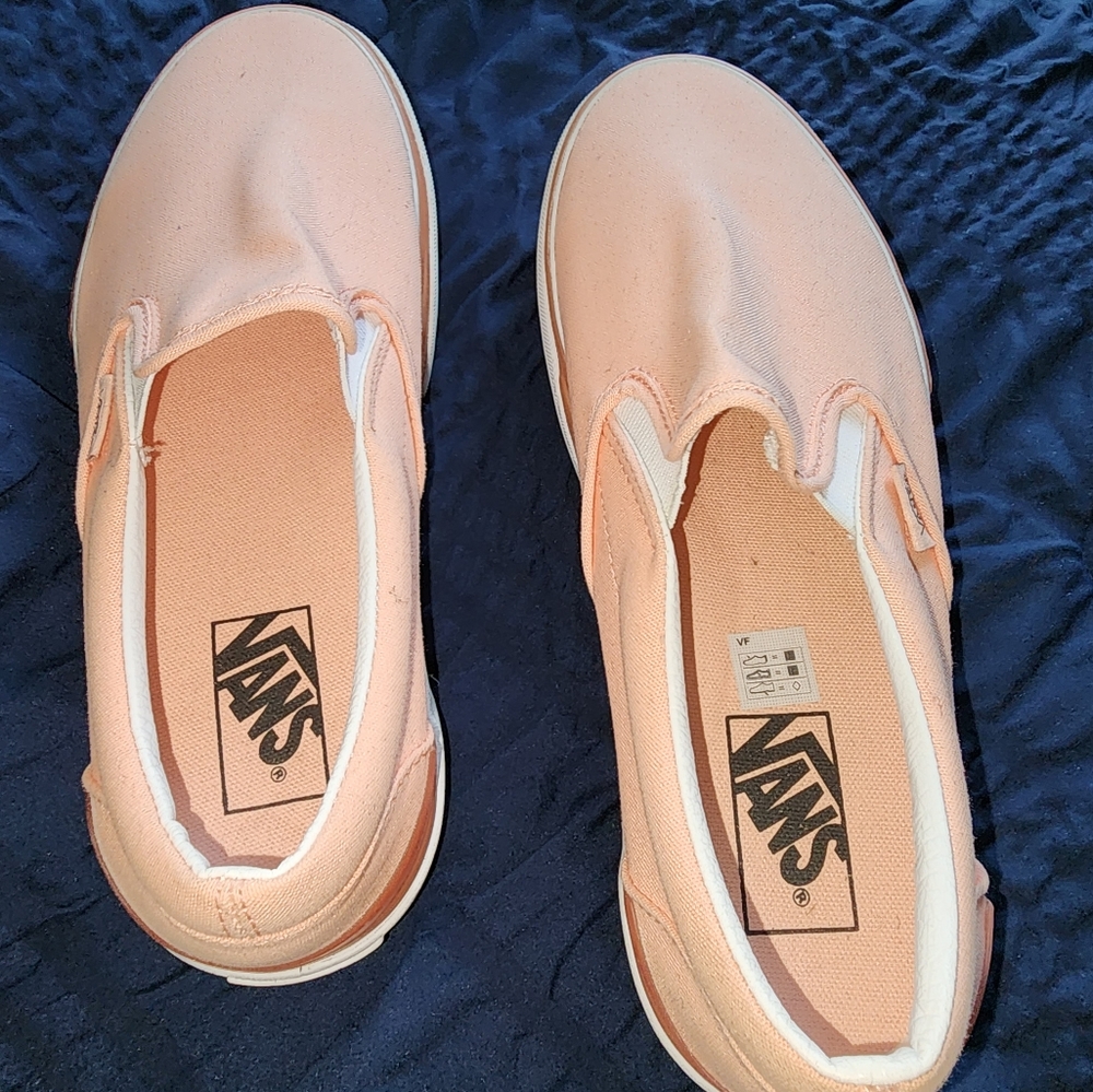 Platform vans womans size 10 blush color